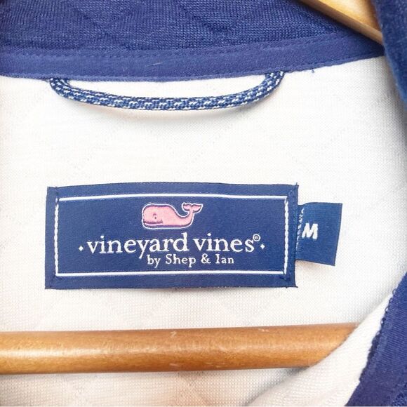 Vineyard Vines Holiday Fair Isle Fleece Pullover Sweater Snap Blue M - Picture 3 of 6